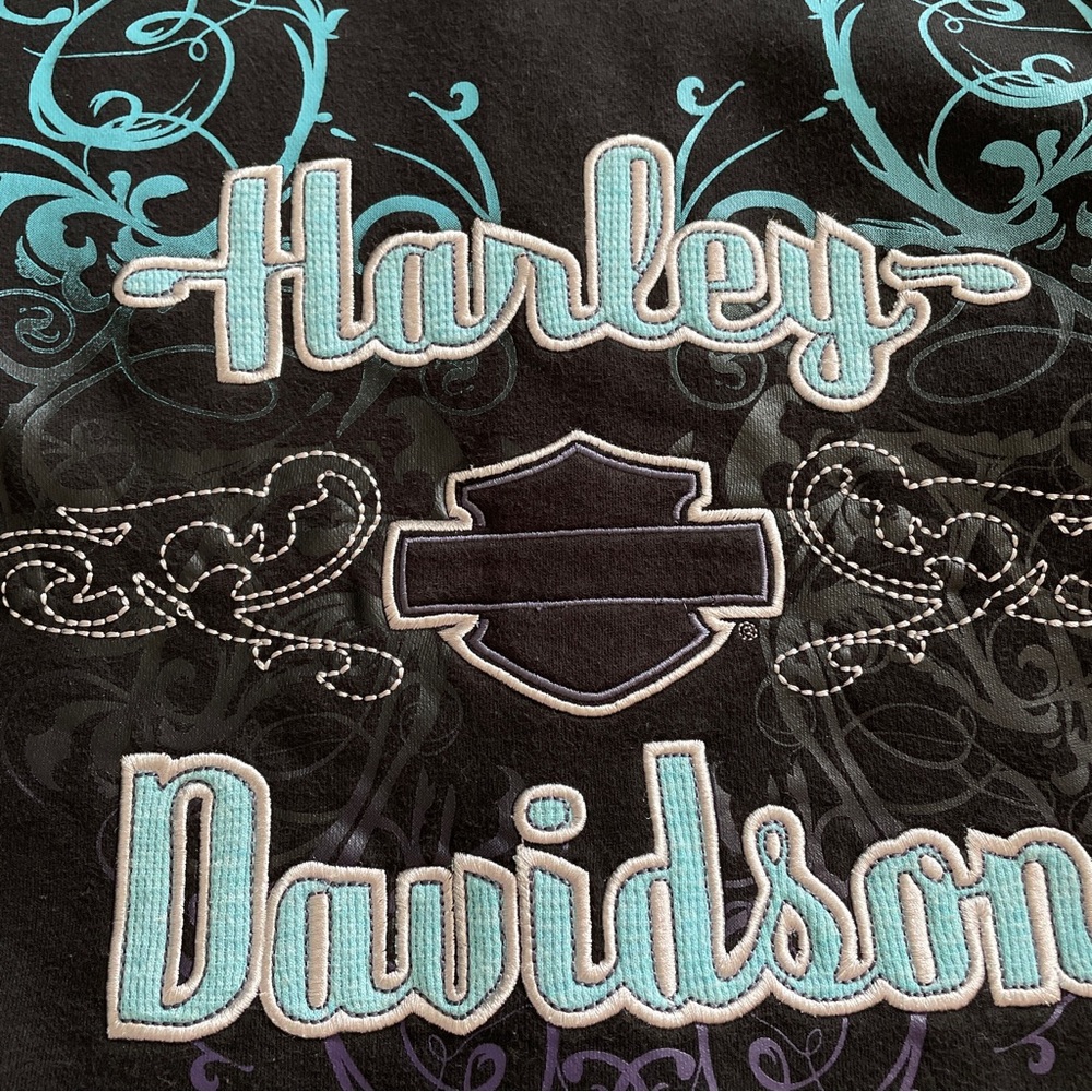 Harley Davidson Motorcycles Zip-Up embroidered hoodie-type jacket smaller size - Picture 13 of 15